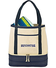 Promotional Tote Bags: Coastal Cotton Insulated Tote Bag